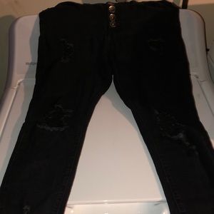 Ripped jeans high waist